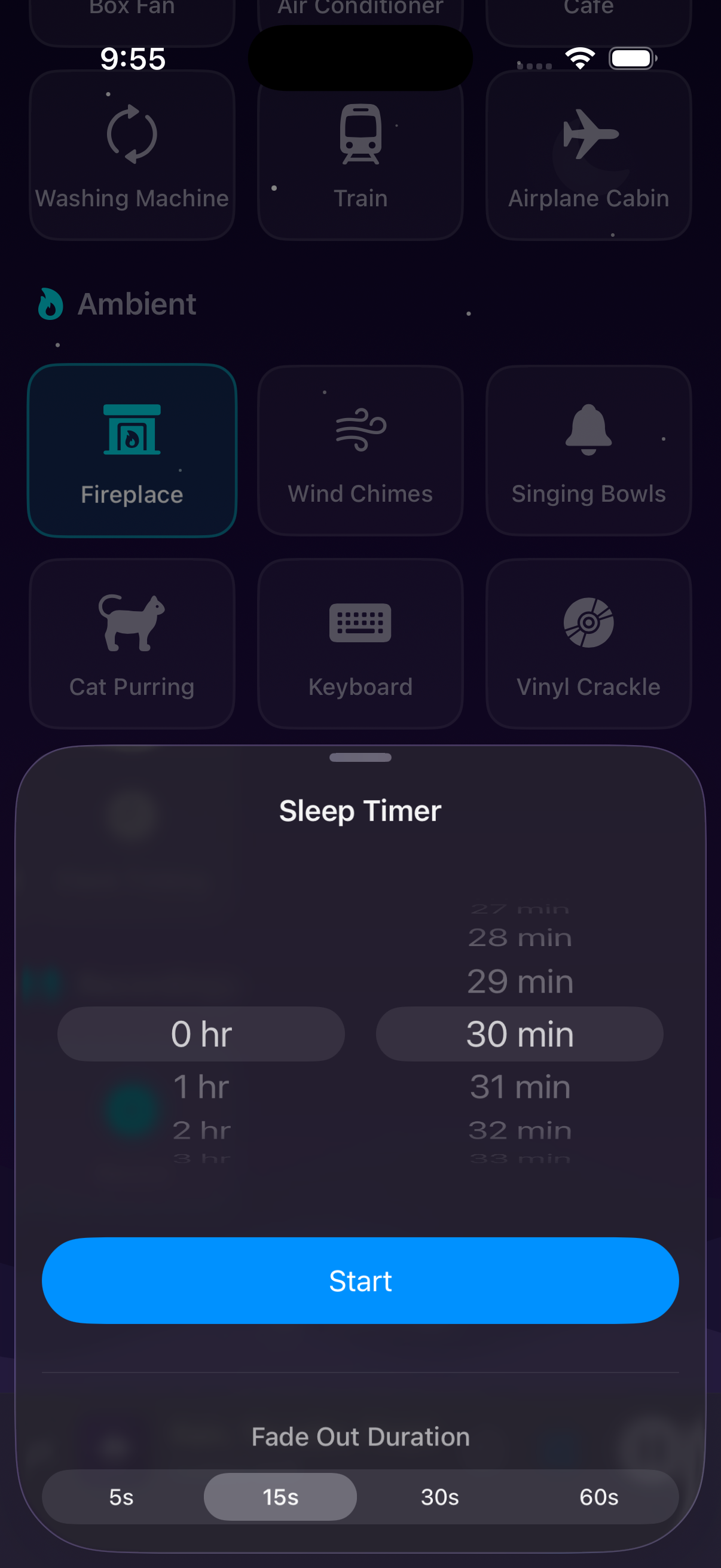 Drift sleep timer